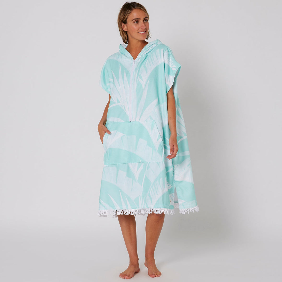 Poncho Towel Ladies Zip Hooded Ocean and Earth – Ocean and