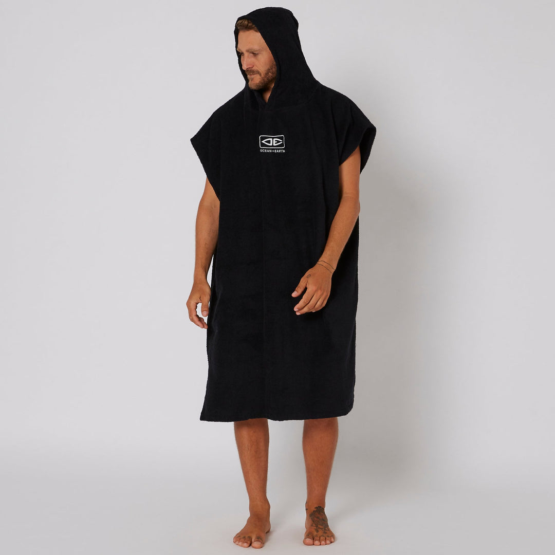 4xl Mens Black Poncho With Hood Waterproof Hooded Poncho Raincoat