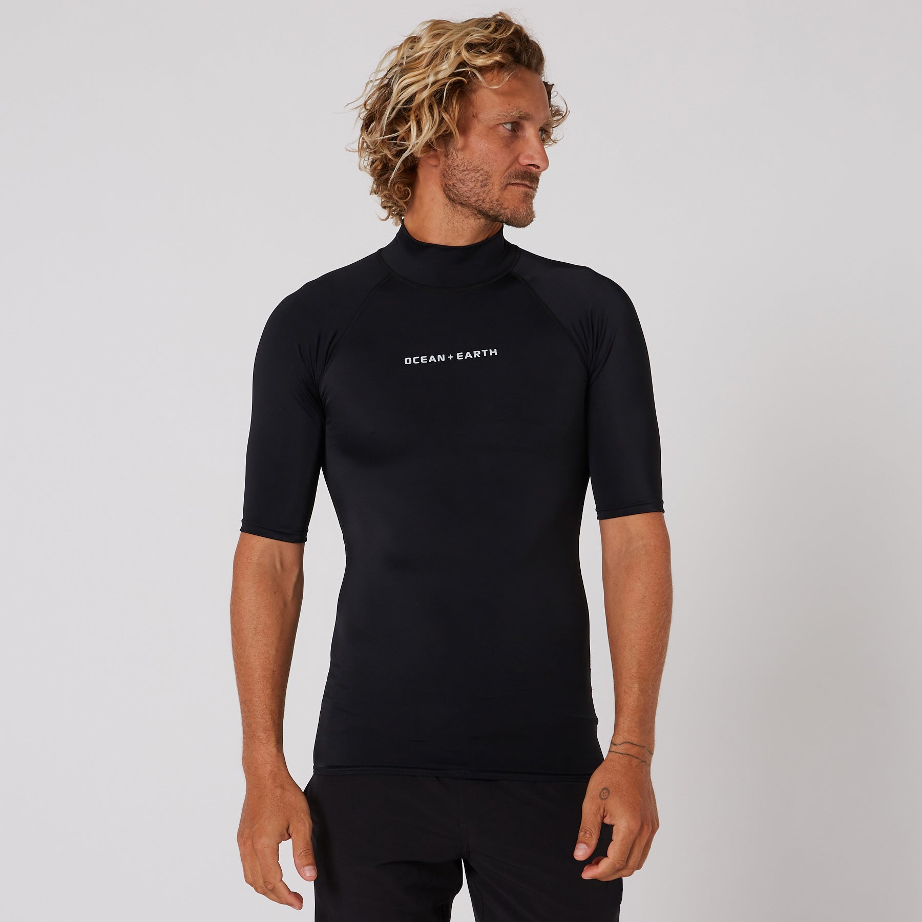 Rash Vest | Mens Script Short Sleeve Rash Shirt | Ocean and Earth ...