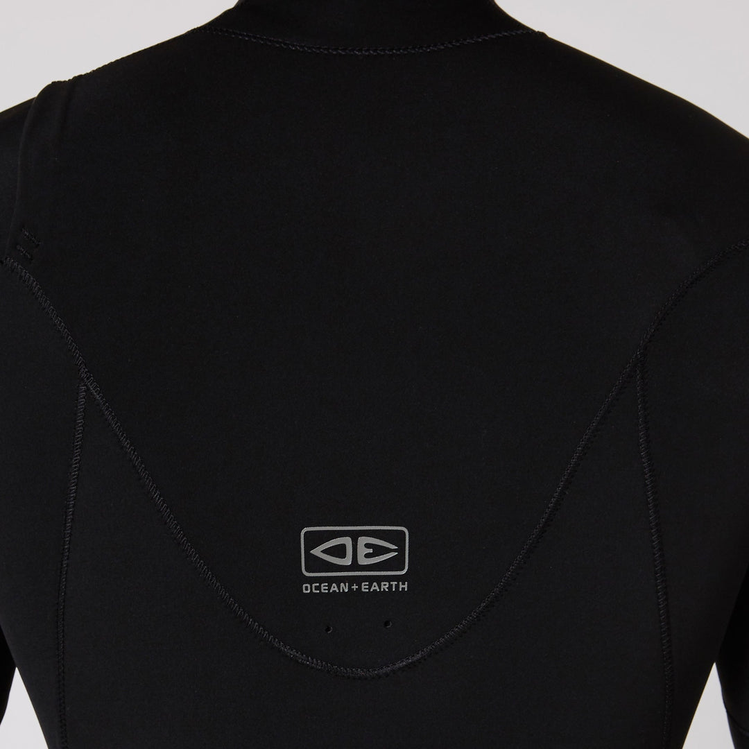 Wetsuit | Mens Double Black Chest Zip Steamer 4/3mm | Ocean