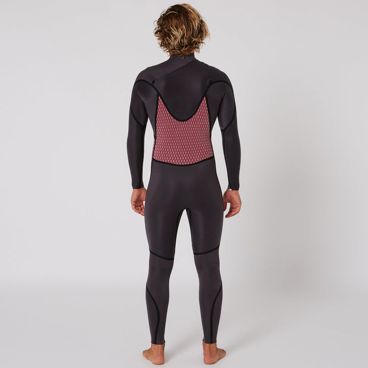 Wetsuit | Mens Double Black Chest Zip Steamer 4/3mm | Ocean and